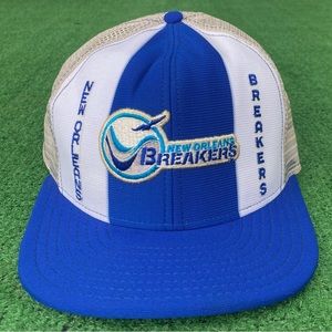 VTG 80’s New Orleans Breakers USFL Embroidered Snapback Hat SZ Large USA Made